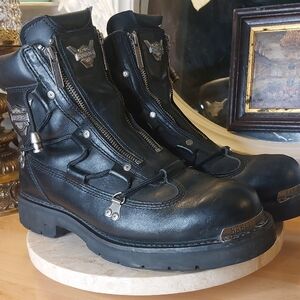 Harley Davidson MENS SIZE 12 Retired Leather Boots .